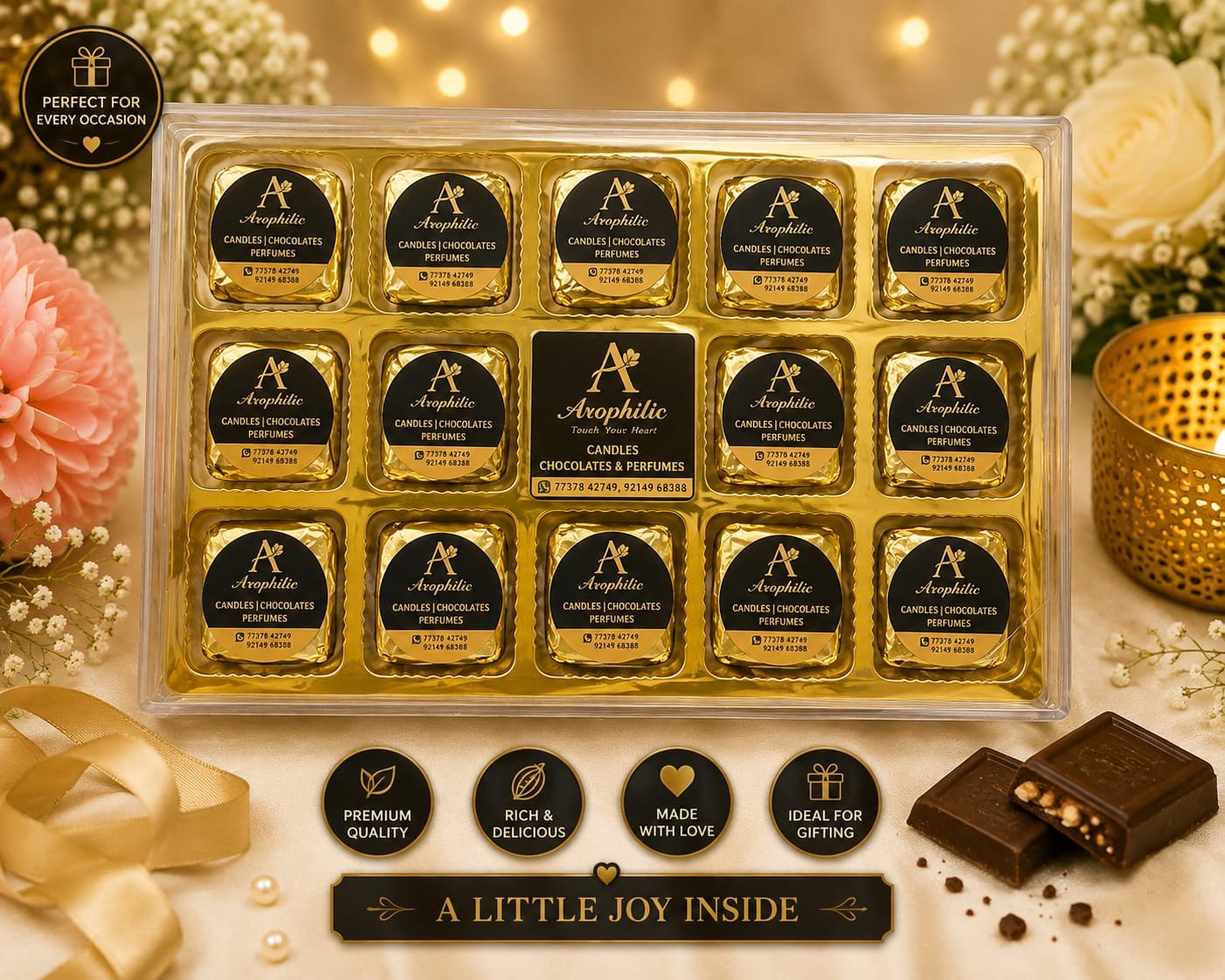 Arophilic Golden Signature Collection Chocolate (Pack Of 15 Pcs) - Image 2