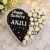 Special Heart Shaped Chocolate (With Full Loaded Dryfruit) "Happy Birthday ANJLI"